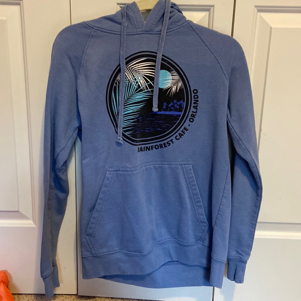 Blue rainforest cafe hoodie